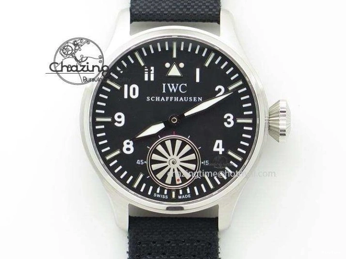 MIROTIME 0420 Portofino Chrono SS Black Dial on Black Leather Strap A Refined 7390